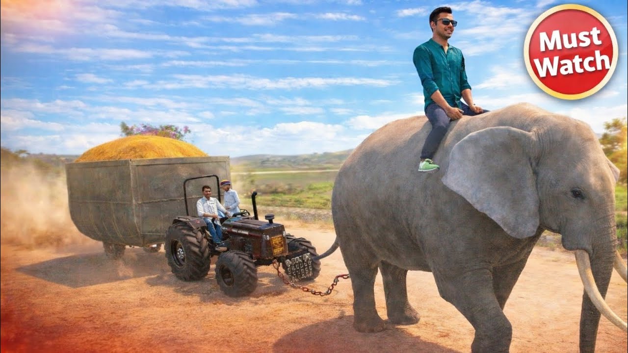 Tractor hua overload | 🐘Hathi Ne Bhari bharkam tractor khincha 🚜 | tractor ofroading games 