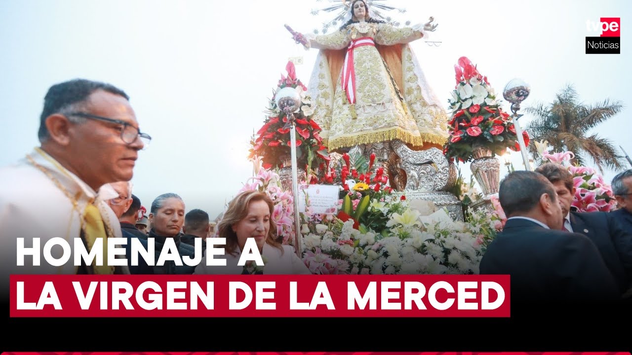 Presidenta Dina Boluarte rindió homenaje a la Virgen de la Merced