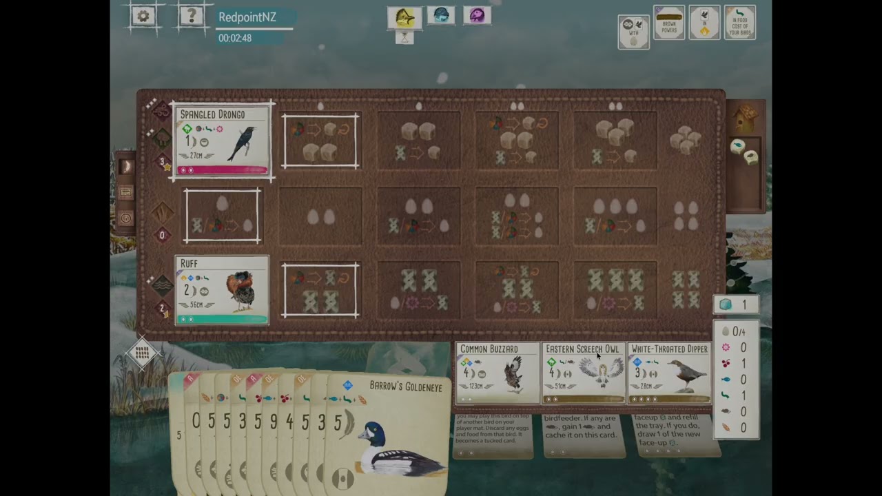 Wingspan Online Daily Game: Bird Feeder - January 11, 2026