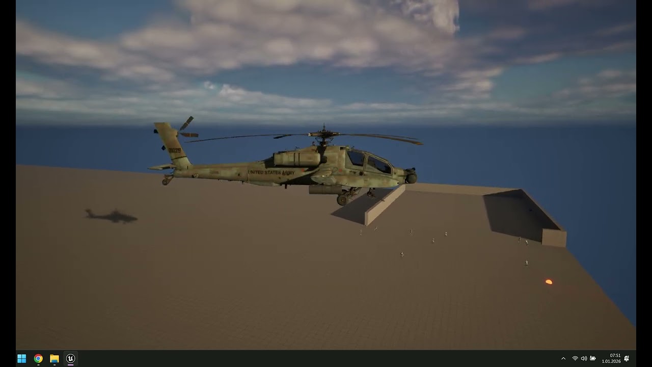 Attack helicopter armed
