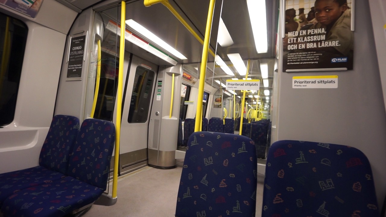 Sweden, Subway ride from Hallunda to Alby