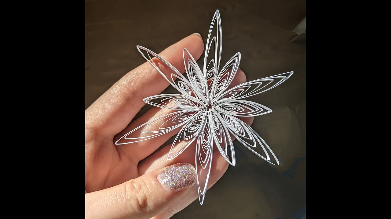 DIY - Very simple Paper Quilled Snowflake