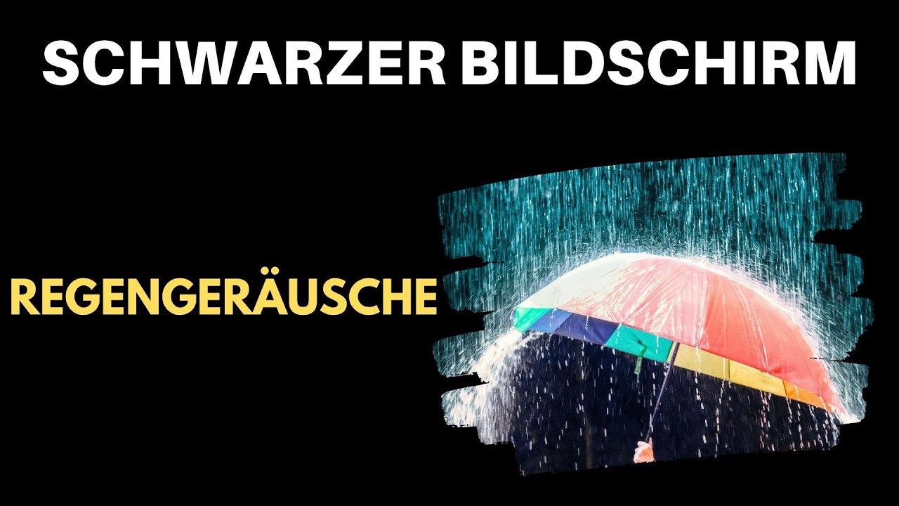 Regengeräusch | Schwarzer Bildschirm ⚫🌧️ [ASMR 10 Stunden] Weißes Rauschen