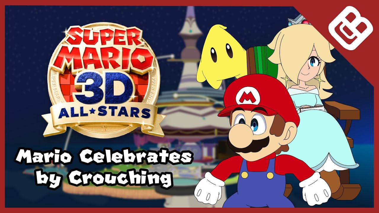 Mario Celebrates by Crouching | Super Mario 3D All-Stars Animation