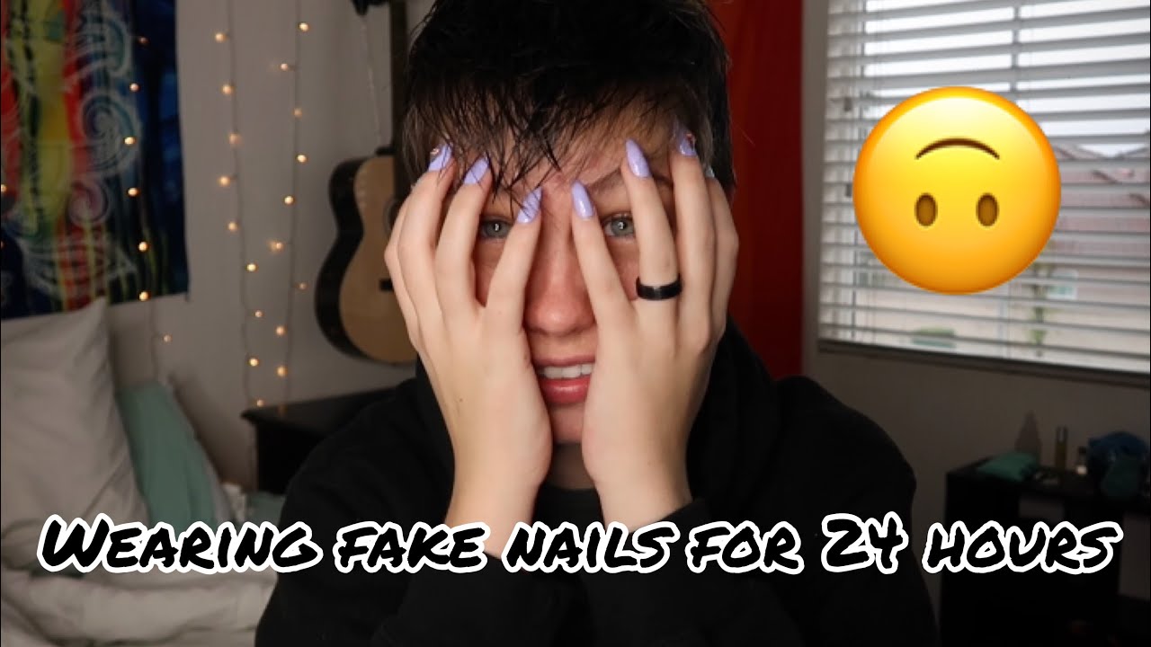 Wearing Fake Nails For 24 Hours