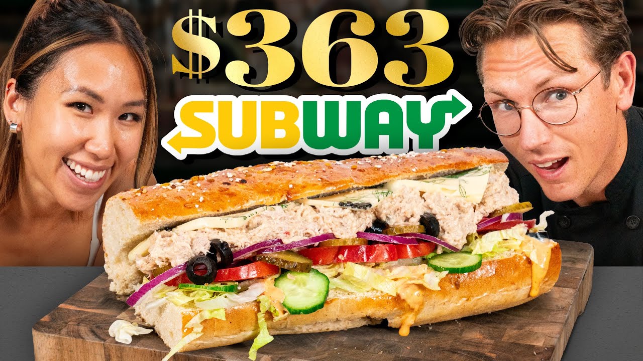 $363 Subway Tuna Sandwich Taste Test | FANCY FAST FOOD