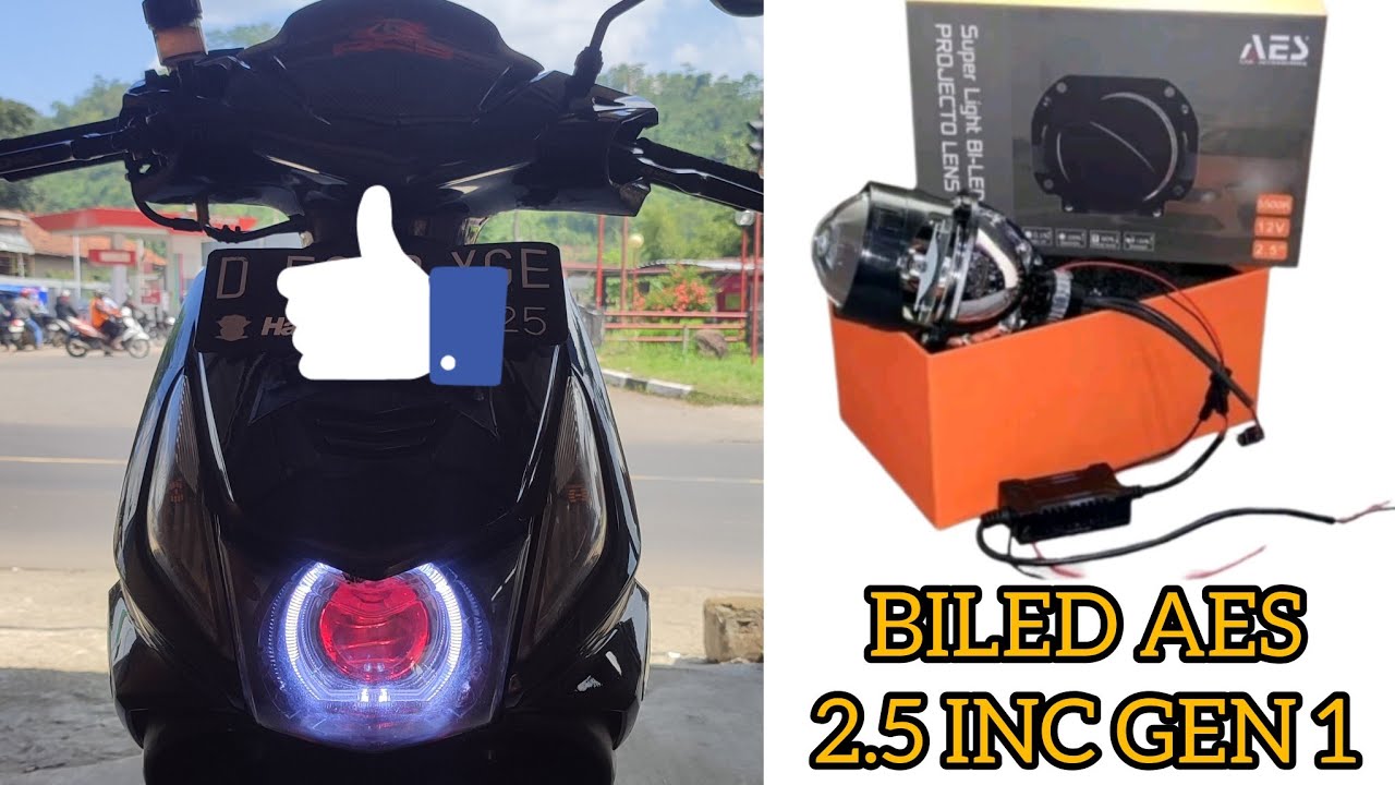 PASANG LAMPU BILED AES 2.5 INC GEN 1 DI MOTOR HONDA BEAT KARBU