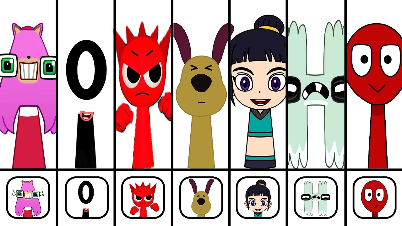 🔥 NEW Sprunki OCs Characters – H (from Alphabet Lore) , Fred , Zoey , Loula , Zero , Buddy