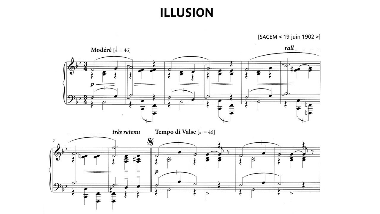 Erik Satie ~1902~ Tendrement (Illusion)