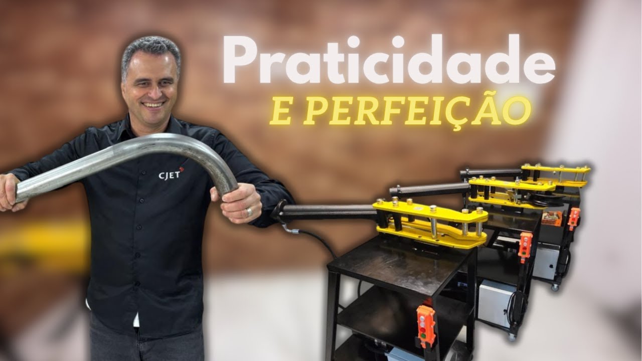 Dobrando Tubo de 1 1/4" (32mm) Na Dobradeira Hidráulica Cjet Máquinas e Ferramentas