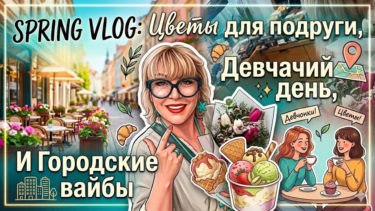 Spring Vlog! Девчачий день. Городские вайбы! Эстетика в войну. 
