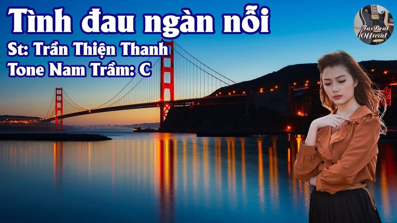 Karaoke Tình Đau Ngàn Nỗi Tone Nam Trầm | TAS BEAT