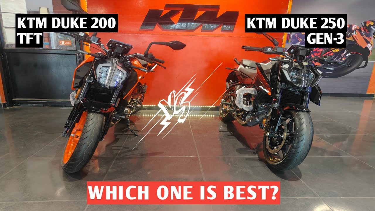 2025 All New KTM DUKE 250 vs DUKE 200 Full Comparison Review|Duke 250 vs Duke 200