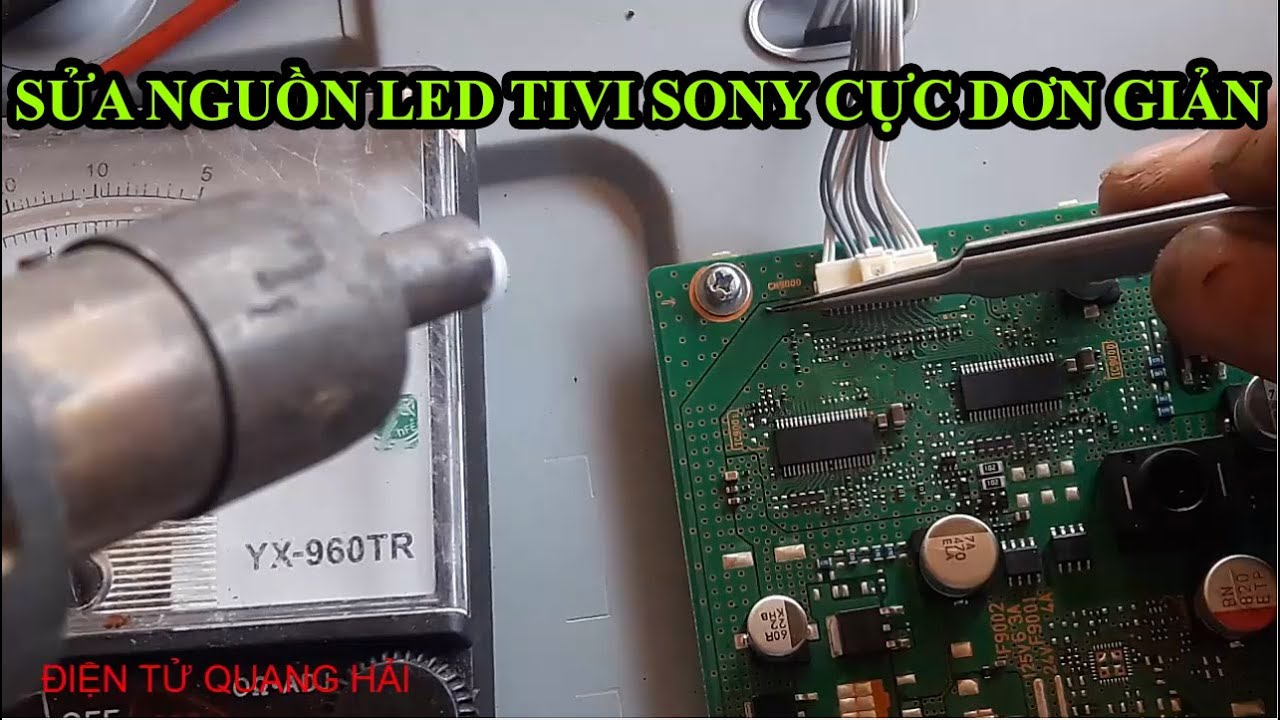 Hướng dẫn cách sửa tivi sony 49w750e nháy đèn lỗi đỏ 6 nháy||điện tử quang hải