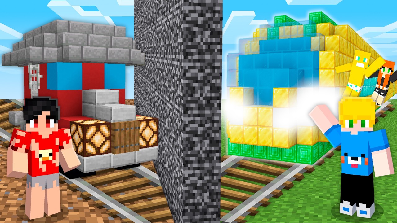 ПОЕЗД за $1 vs ПОЕЗД за $989 799 в Minecraft!