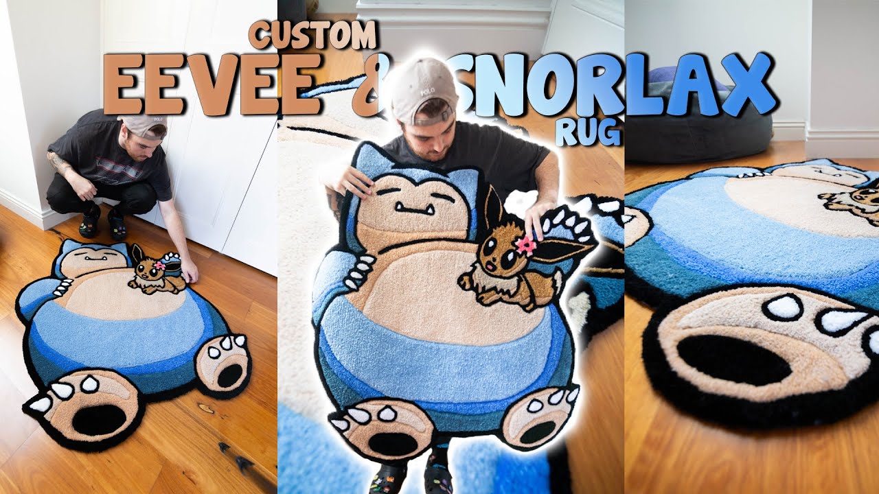 Tufting a Eevee & Snorlax Rug!!