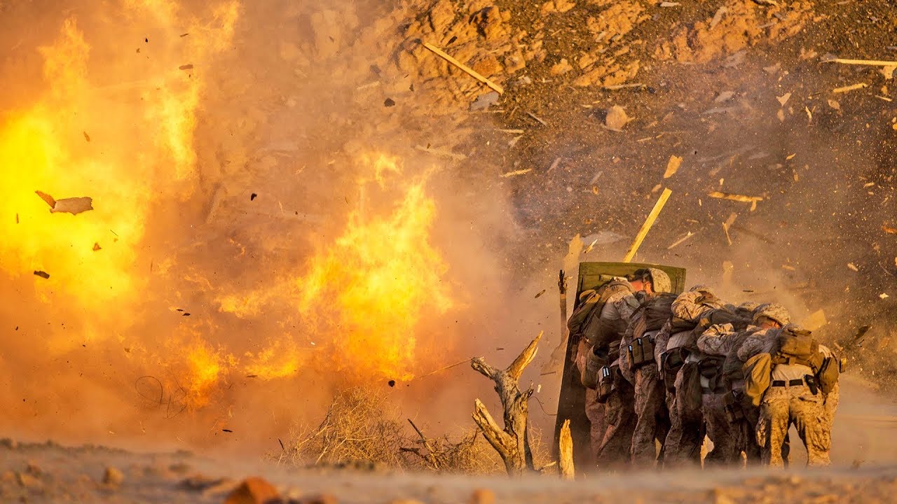 US Marines and US Navy participate in command post exercise on Camp Lejeune, North Carolina