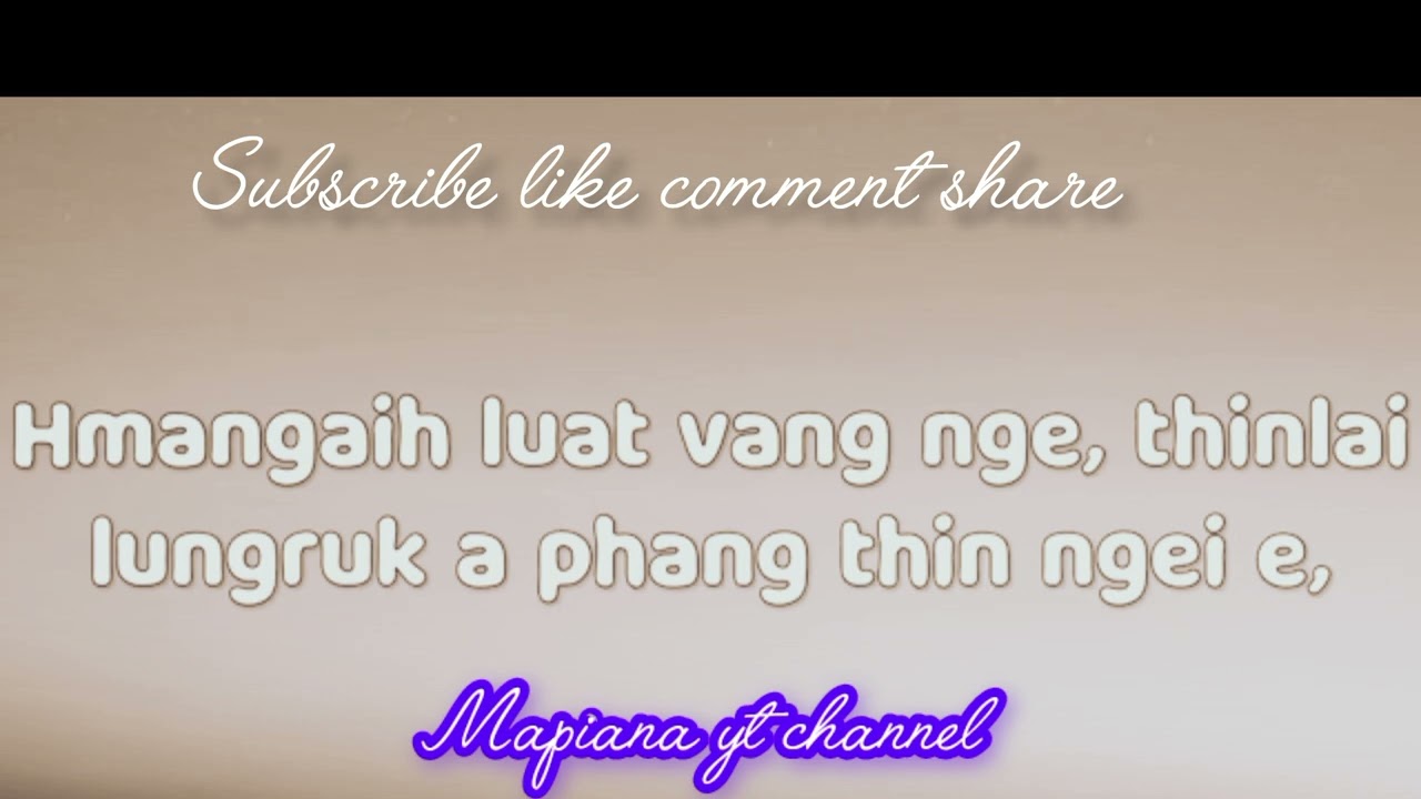 ANA E MAI_MALE VERSION KARAOKE( C Zonunmawia