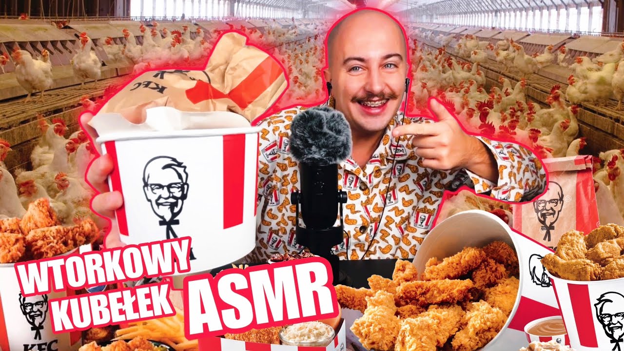 ASMR OSTATNI WTORKOWY KUBEŁEK KFC w 2024! 😭 (INTENSYWNE MIELENIE JEDZENIA)
