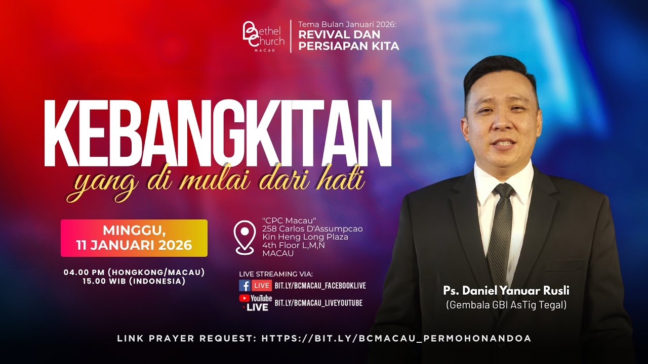 11 JANUARI 2026  I  ''KEBANGKITAN YANG DI MULAI DARI  HATI