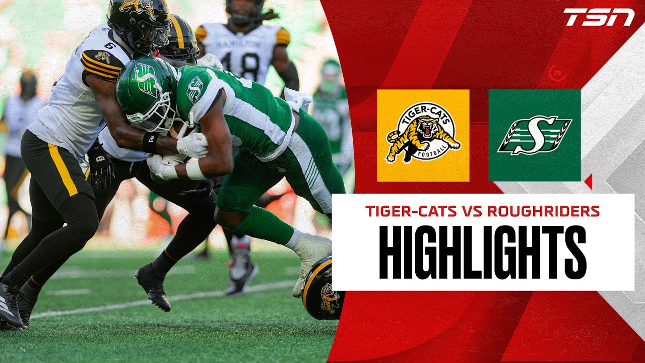 CFL WEEK 6:  Saskatchewan Roughiders vs. Hamilton Tiger-Cats | Full Highlights