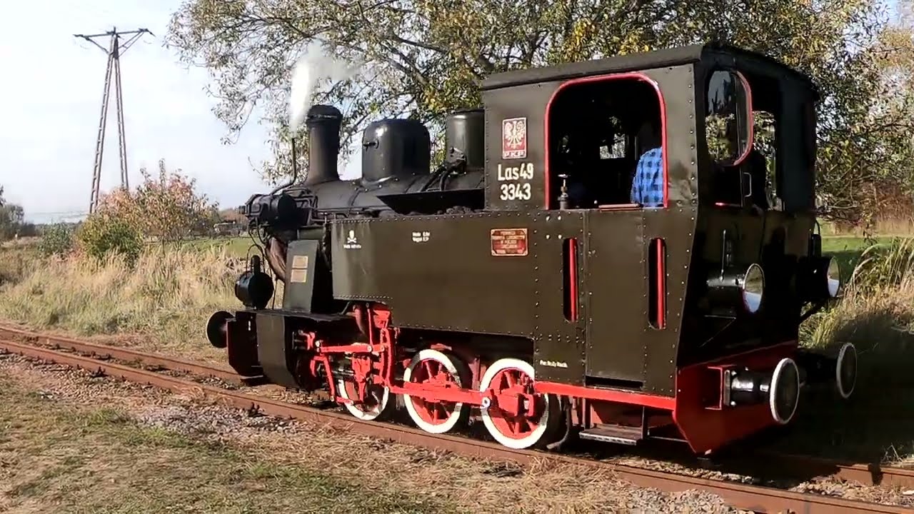 Jesień z Parowozem 2024 na Kolei Wąskotorowej w Rudach - Parowóz Las49-3343 - Kolej Wąskotorowa Rudy