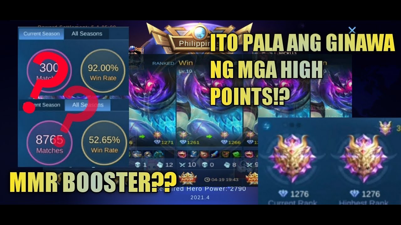 PAANO MALAMAN KUNG MMR BOOSTER SA ML ? | 10 MAN RANK| EASY TOP GLOBAL EASY WIN RATE
