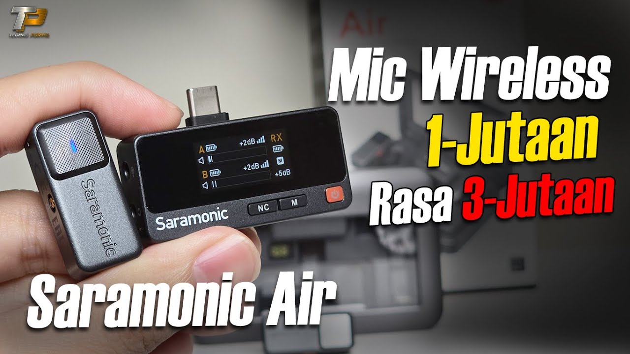 REKOMENDASI MIC WIRELESS DENGAN DISPLAY, AUTO LIMITER, LOW CUT & EQUALIZER | SARAMONIC AIR INDONESIA