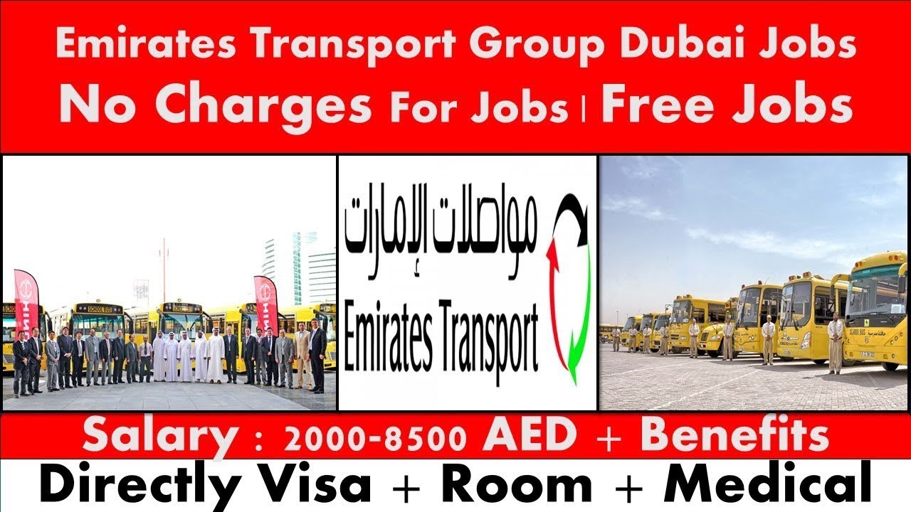 Emirates Transport Company Jobs In Dubai With Visa 2024 #dubaijobs #jobsindubaionvisitvisa