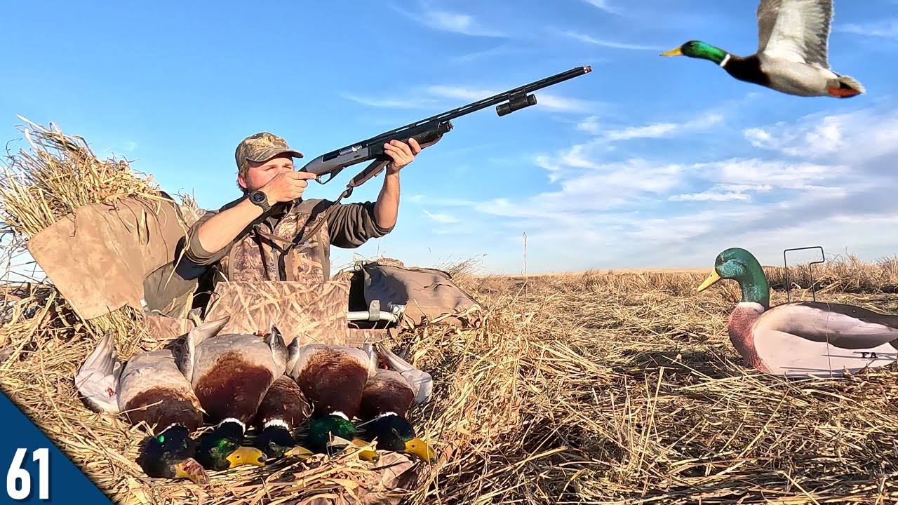 THOUSANDS of MALLARDS Showed Up! (Limited Out) | Duck Hunting Over an ICE HOLE