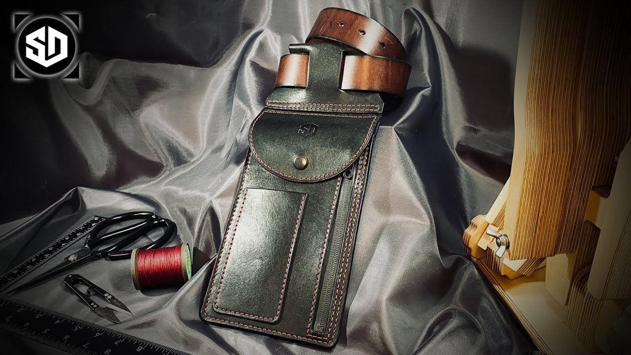 [SD Leather] Сумка на пояс V1. Ручная работа. [Free Pattern] - Belt bag V1 - Handmade [DIY]