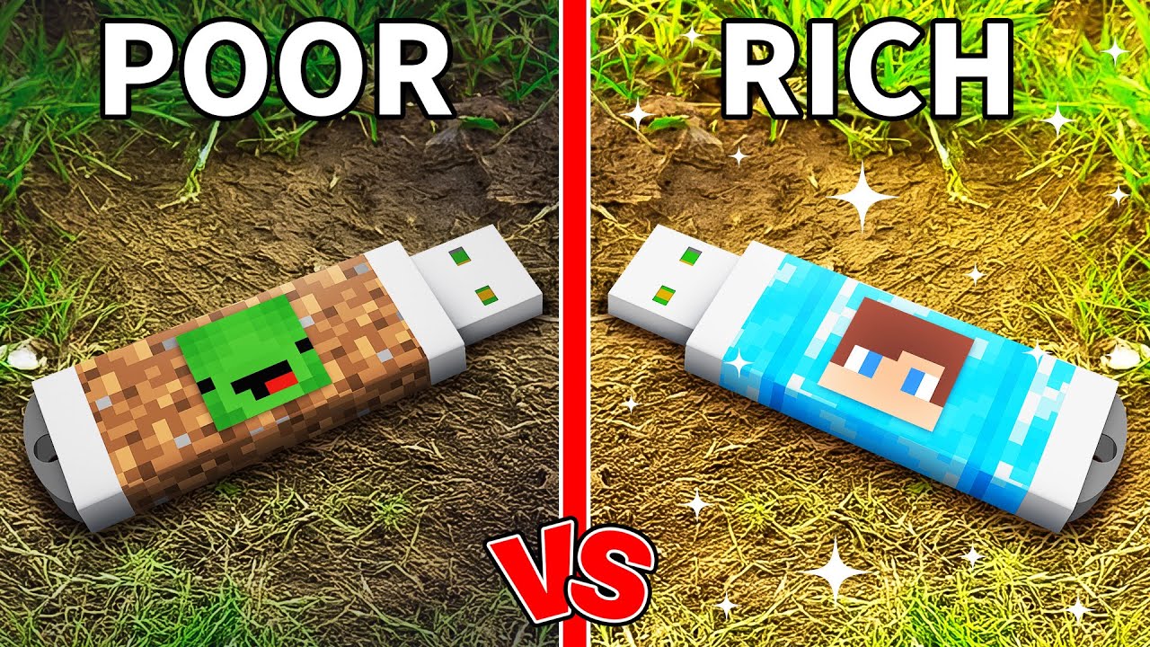Mikey POOR vs JJ RICH USB Drive Battle in Minecraft (Maizen)