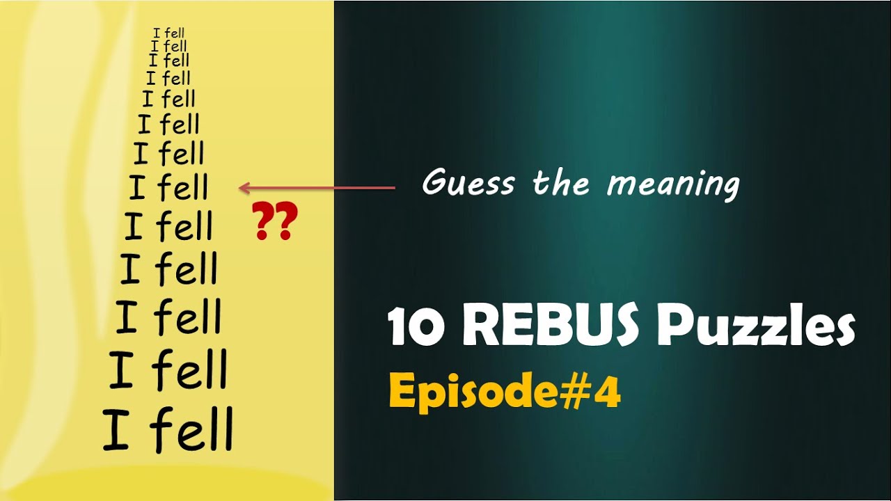 Can you solve them ? || 10 REBUS Puzzles Episode #4