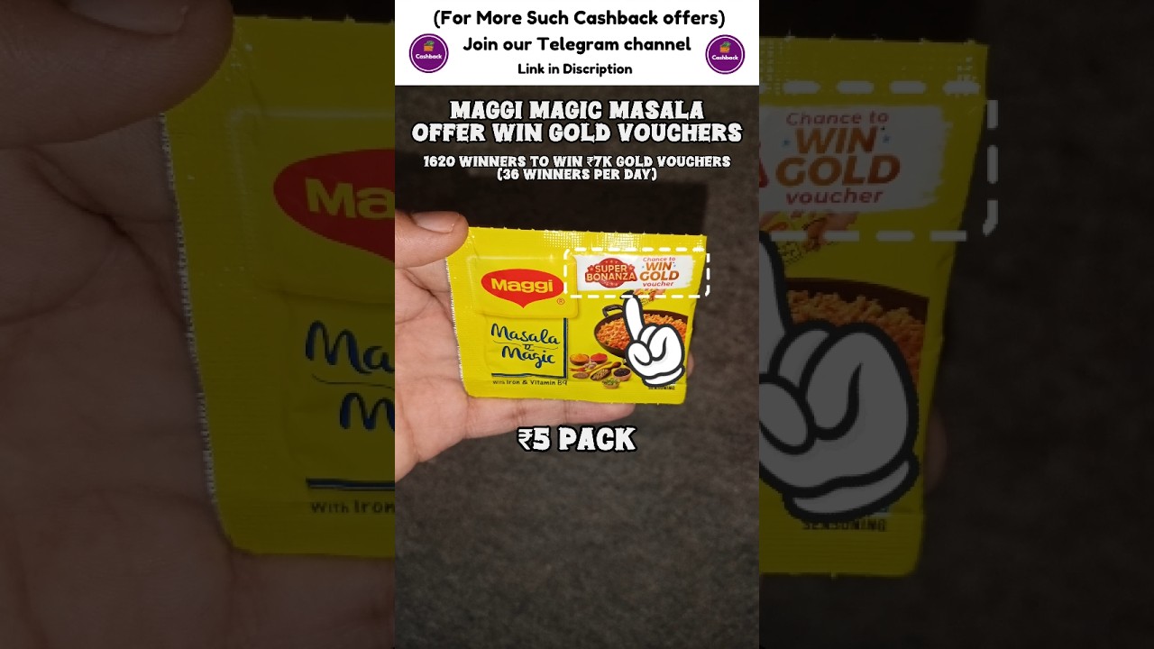 Maggi Magic Masala Super Bonanza Chance to Win Gold Voucher Lot Number Offer, Sting GPay Cashback