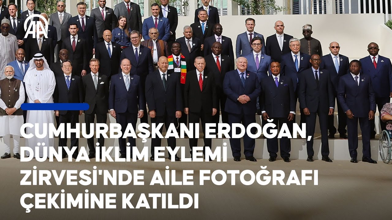 Cumhurbaşkanı Erdoğan, Dünya İklim Eylemi Zirvesi'nde aile fotoğrafı çekimine katıldı