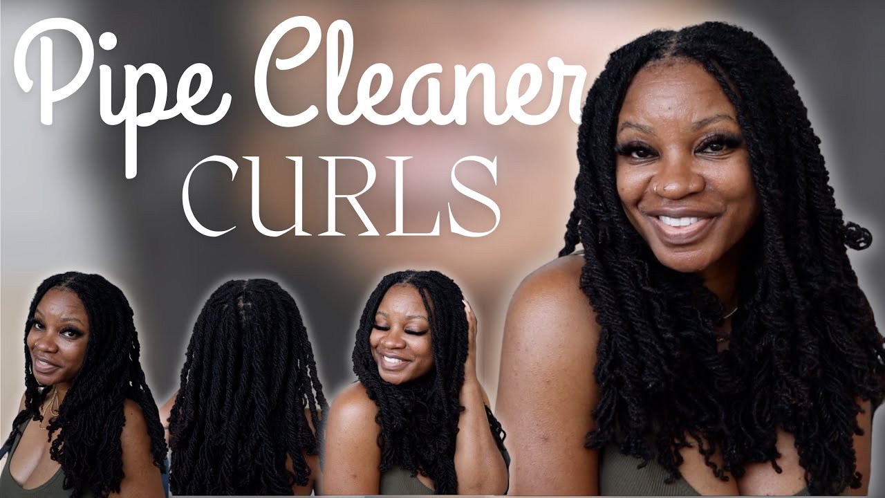 Jaw-Dropping Pipe Cleaner Curls on Waist-Length Locs