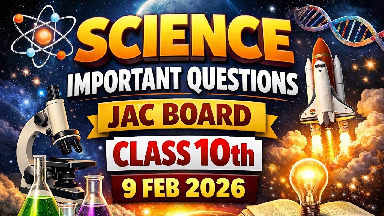 Class 10th SCIENCE important questions// jac board// 9feb2026 // #boardexam #viral #education