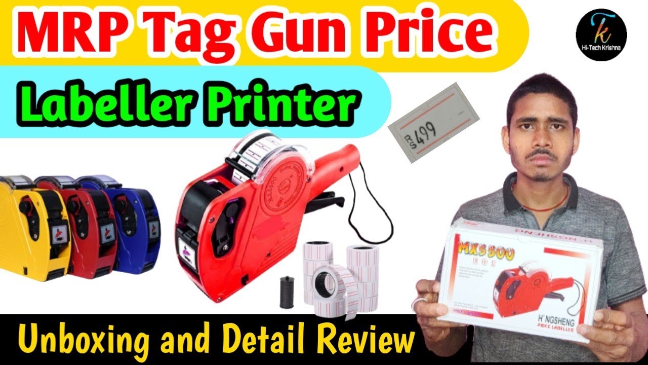 How To Use Price Gun Machine || MRP Tag Label Printer Mx5500 Unboxing in Hindi
