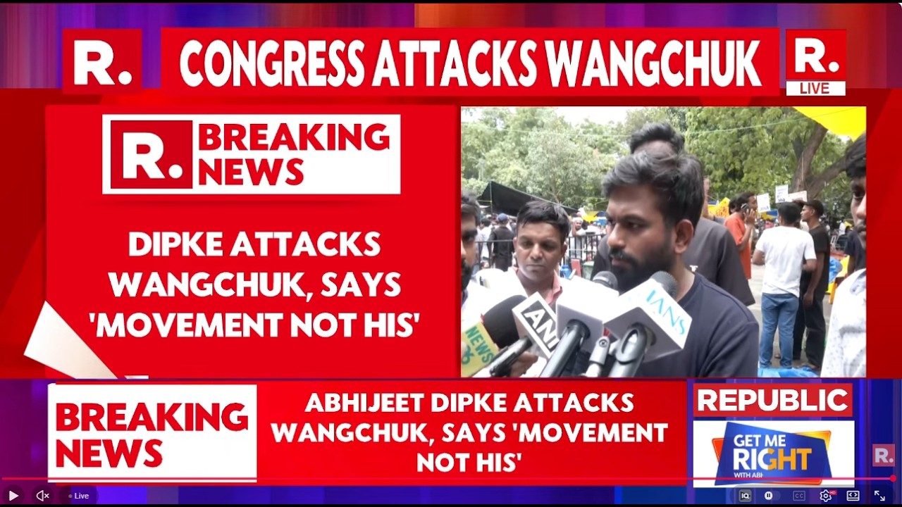 BREAKING LIVE: Abhijeet Dipke Attacks Sonam Wangchuk, Says 'Movement Not His' | CJP Protest