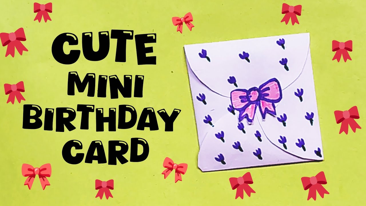 DIY/Cute🥰 Mini Birthday Greeting Card Making/How to make mini Birthday Card/Handmade birthday card