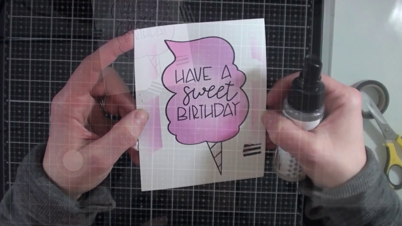 A Cotton Candy Shaker Card By Heather