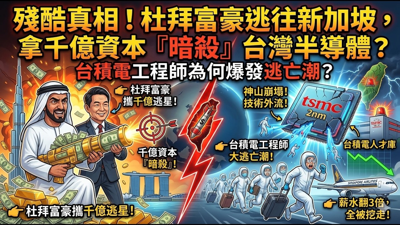 殘酷真相！杜拜富豪逃往新加坡，拿千億資本「暗殺」台灣半導體？台積電工程師為何爆發逃亡潮？