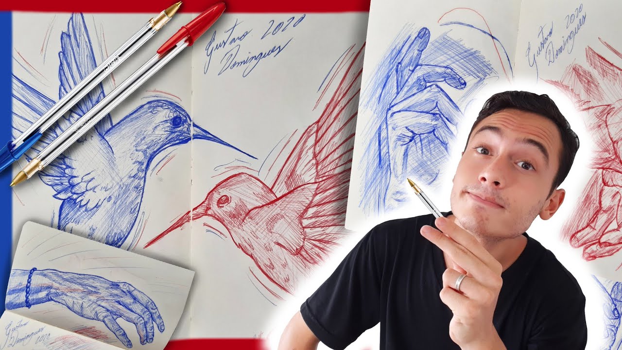 ✅COMO DESENHAR COM CANETA BIC - SOMBREADOS E AFINS | Aprenda tudo sobre desenho com caneta