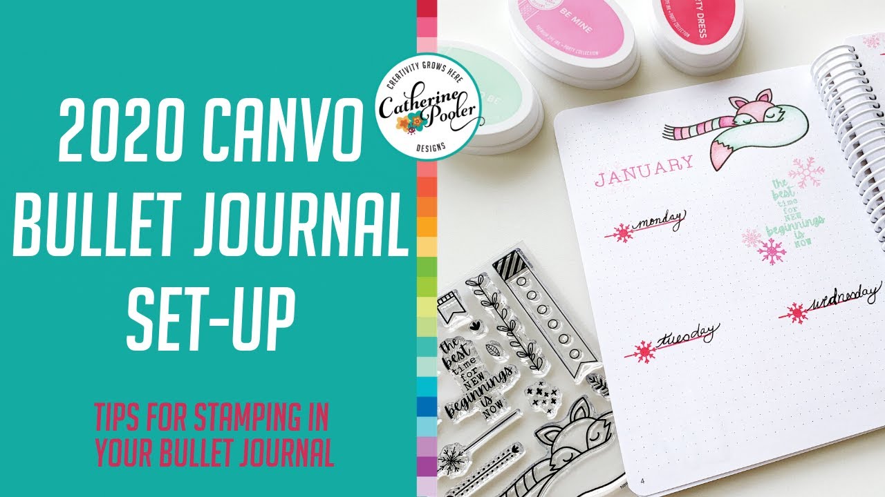 2020 Canvo Bullet Journal Set Up and Tips for Stamping