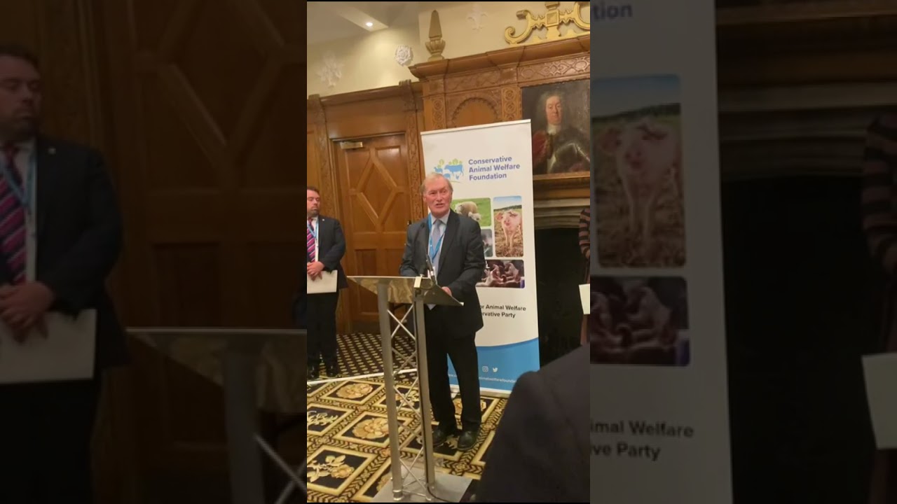 Sir David Amess MP speaks at the CAWF fringe event at CPC21
