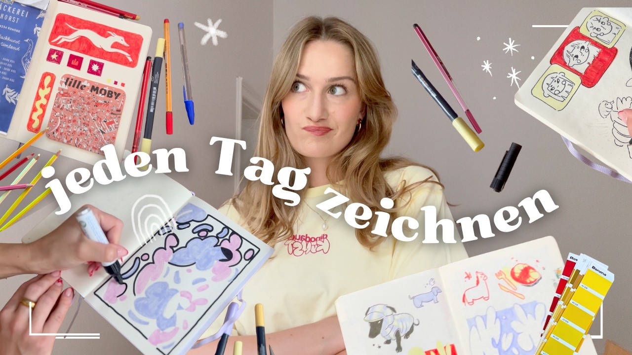 7 Tage Skizzenbuch Challenge 💫🖍️