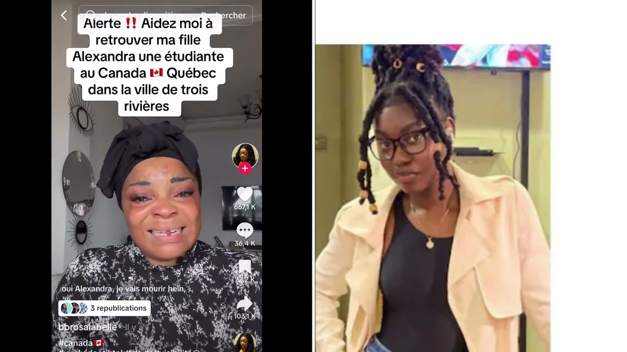 Disparition d’une Étudiante Congolaise de 21 Alexandra Lumbayi Diengo Partager la Vidéo SvP 🙏🏾