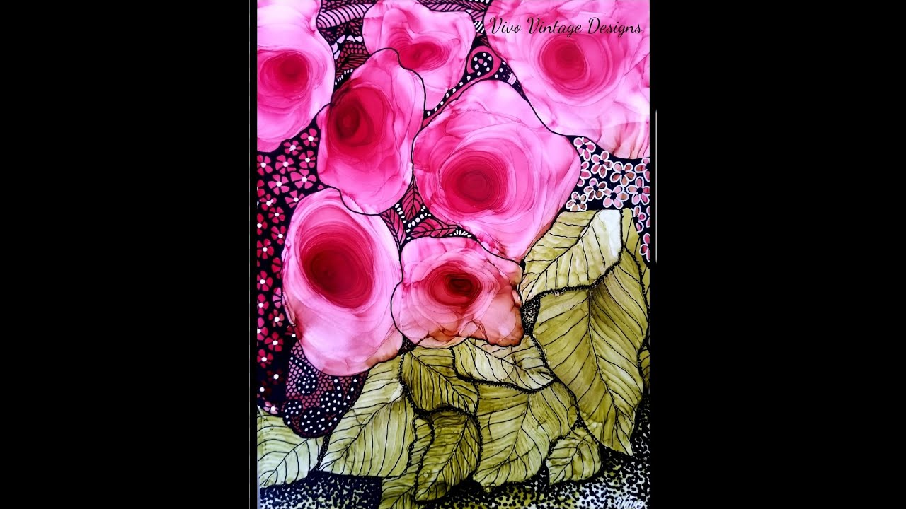 #44 Tutorial on Alcohol ink roses