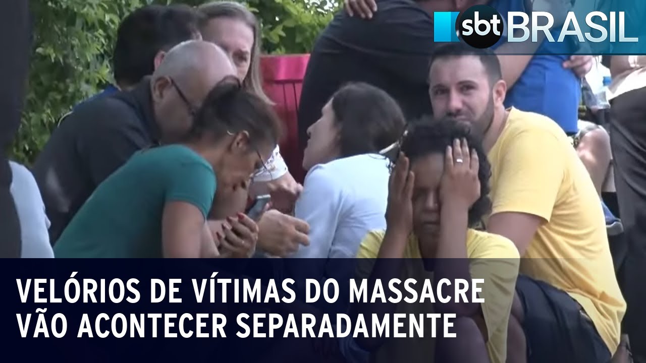 Velórios de vítimas do massacre vão acontecer separadamente | SBT Brasil (05/04/23)