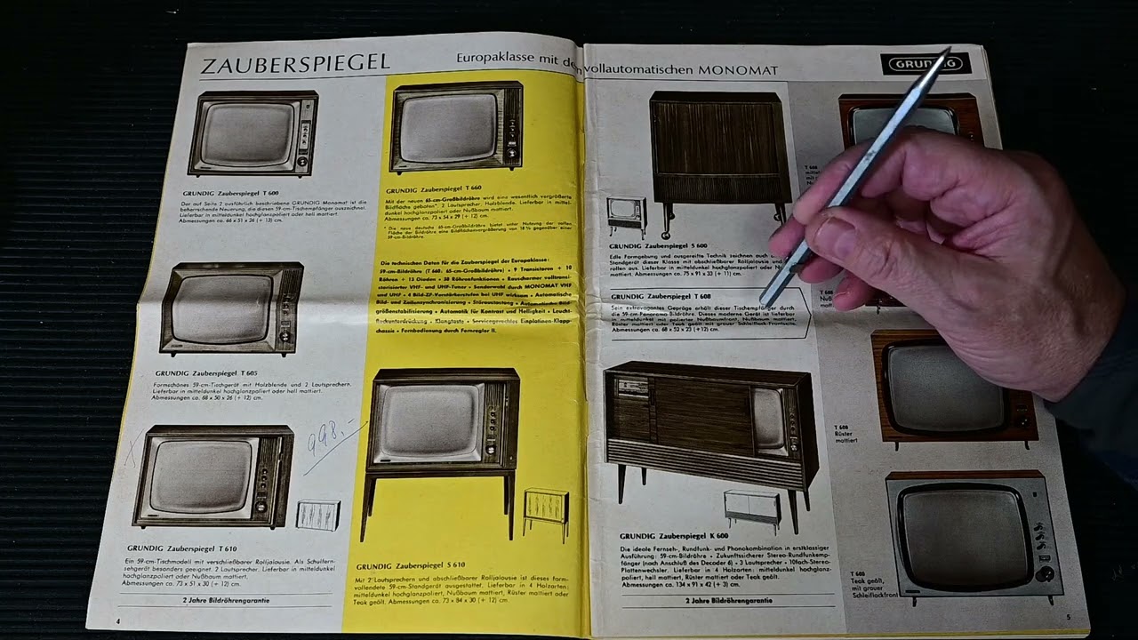Der Grundig Katalog von 1966 geöffnet